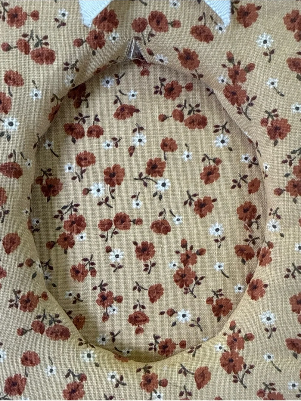 VTG 80s Lace Padded Floral Fabric Photo Album Cottage Core Scrapbook Brown Muted
